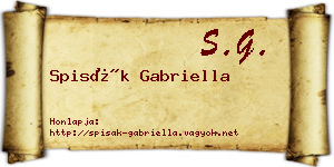 Spisák Gabriella névjegykártya